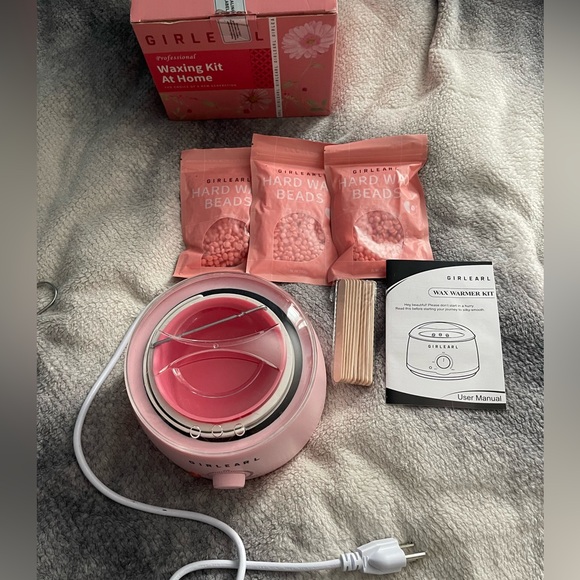 Waxing Kit GIRLEARLE Wax Warmer Hair Removal at Home with Beads - Picture 3 of 10